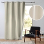 Rideau à Œillets 135 x 260 cm – Tamisant Isolant Thermique – Micropolar Naturel