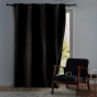 Rideau à Œillets 135 x 260 cm – Tamisant Isolant Thermique – Micropolar Noir