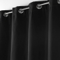 Rideau à Œillets 135 x 260 cm – Tamisant Isolant Thermique – Micropolar Noir