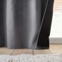 Lot de 2 Rideaux Isolants Thermiques à Œillets 140 x 260 cm – Velours Relief – Polarchic Anthracite