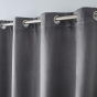 Rideau Isolant Thermique à Œillets 140 x 260 cm – Velours Relief – Polarchic Anthracite