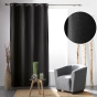 Rideau à œillets – 135 x 240 cm – occultant – tissé uni Tramina Noir