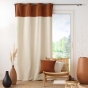 Rideau tamisant à œillets 140 × 240 cm — Polycoton bouclette TESSA - Camel