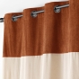 Rideau tamisant à œillets 140 × 240 cm — Polycoton bouclette TESSA - Camel