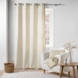 Lot de 2 Rideaux à Œillets 140 x 240 cm – Bouclette Unie – Wooly Naturel