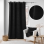 Rideau a oeillets 140 x 240 cm bouclette unie Wooly Noir