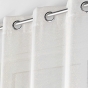 Rideau à œillets - 140 x 280 cm - fils métallisés Zeline - grande hauteur - Blanc