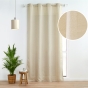 Rideau à œillets - 140 x 280 cm - fils métallisés Zeline - grande hauteur - Naturel