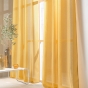 Rideau à œillets - 140 x 280 cm - fils métallisés Zeline - grande hauteur - Jaune