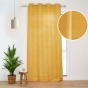 Rideau à œillets - 140 x 280 cm - fils métallisés Zeline - grande hauteur - Jaune