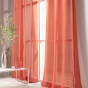 Rideau à œillets - 140 x 280 cm - fils métallisés Zeline - grande hauteur - Terracotta