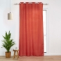 Rideau à œillets - 140 x 280 cm - fils métallisés Zeline - grande hauteur - Terracotta