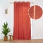 Rideau à œillets - 140 x 280 cm - fils métallisés Zeline - grande hauteur - Terracotta