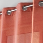 Rideau à œillets - 140 x 280 cm - fils métallisés Zeline - grande hauteur - Terracotta