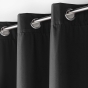 Rideau à Œillets 140 x 260 cm – Polyester Uni Thermique – Icemount Noir