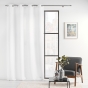 Lot de 2 Rideaux à œillets 140 x 260 cm – Velours à relief Verra Blanc
