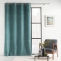 Lot de 2 Rideaux à œillets 140 x 260 cm – Velours à relief Verra Sauge