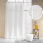 Rideau à Œillets 140 x 260 cm – Polyester Imprimé Métallisé – Louxor Blanc