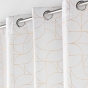 Rideau à Œillets 140 x 260 cm – Polyester Imprimé Métallisé – Louxor Blanc