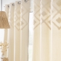 Rideau à Œillets 140 x 240 cm – Coton / Polyester Uni + Top Tufté – Inca