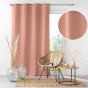 Rideau à œillets 140 x 260 cm microfibre unie ABSOLU Blush