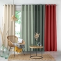 RIDEAU A OEILLETS 140 x 280 CM MICROFIBRE UNIE ABSOLU GRENADE