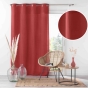 RIDEAU A OEILLETS 140 x 280 CM MICROFIBRE UNIE ABSOLU GRENADE