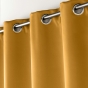 Rideau occultant à œillets 135 x 180 cm – Uni Curry – Petite hauteur 