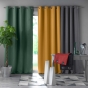 Lot de 2 rideaux à œillets 135x240 cm – Occultants unis – Coloris Ocre