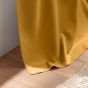 LOT DE 2 Rideaux à œillets grande hauteur 135 x 280 cm occultants unis OCCULT Ocre