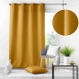 Rideau grande hauteur à œillets 140 x 280 cm – Polyester uni Essentiel OCRE