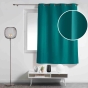 Rideau à œillets petite hauteur 140 x 180 cm – polyester uni essentiel – Bleu paon