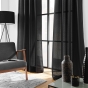 Rideau à œillets 140 x 260 cm – Polyester uni Soline – Noir