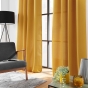 Rideau grande hauteur à œillets 140 x 280 cm – Polyester uni SOLINE – OCRE