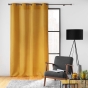 Rideau grande hauteur à œillets 140 x 280 cm – Polyester uni SOLINE – OCRE
