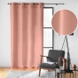 Rideau grande hauteur à œillets 140 x 280 cm – Polyester uni SOLINE – BLUSH