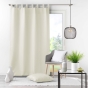 Rideau à passants 140 x 260 cm – Polyester Uni – Essentiel Ecru