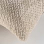 Coussin Déco 45x45 cm – Flanelle Relief Unie – Déhoussable – Beige