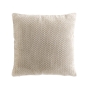 Coussin Déco 45x45 cm – Flanelle Relief Unie – Déhoussable – Beige