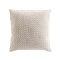 Coussin déhoussable 45 x 45 cm velours relief JAVA Naturel