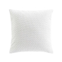 Coussin déhoussable 45 x 45 cm velours relief JAVA Blanc