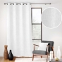 Rideau à œillets 140 x 260 cm en velours chenille Léo – Blanc