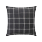 Coussin déhoussable 45 x 45 cm – Coton / Polyester Tissé – Everest Anthracite à Carreaux