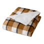 Plaid 125 x 150 cm tartan écossais / sherpa – Camel