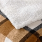 Plaid 125 x 150 cm tartan écossais / sherpa – Camel