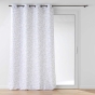Rideau à œillets grande hauteur 140 x 280 cm – Polyester imprimé métallisé DUCHESSE
