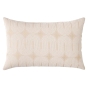 Coussin déhoussable 40 x 60 cm polycoton imprimé métallisé ONDINE Blanc