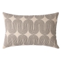 Coussin déhoussable 40 x 60 cm polycoton imprimé métallisé ONDINE Noir