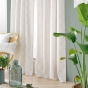  Rideau à œillets 140 x 240 cm – Polycoton imprimé métallisé – Modèle Maho Blanc