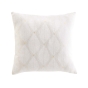 Coussin déhoussable 45 x 45 cm polycoton imprimé métallisé Maho Blanc